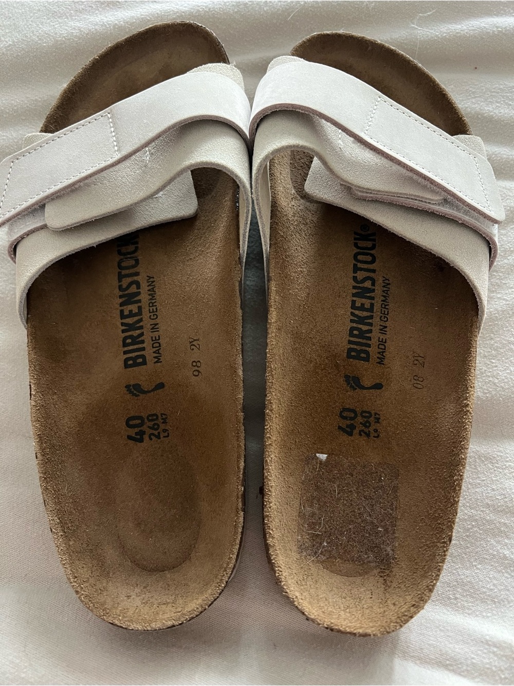 Birkenstock Oita Nubuck Women's Sandals Size 40 Antique White RT $125 - Picture 6 of 6